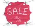 Tag made Ã¢â¬â¹Ã¢â¬â¹of paper showing discounts on goods